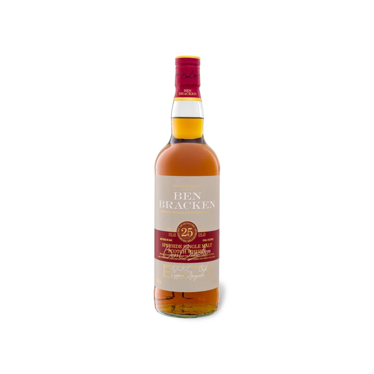 Ben Bracken Speyside Single Malt Scotch Whisky 25 Jahre mit Geschenkbox 41,9%  Vol, 65,99 €