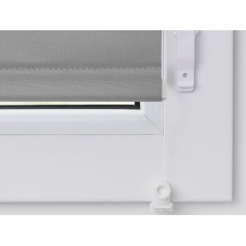 Lichtblick Rollo Klemmfix, ohne Bohren, verspannt, Verdunkelung, ab 45 x 150 cm (Grau, 100 x 150 cm) - B-Ware sehr gut