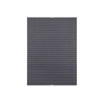 Lichtblick Klemmfix Plissee, stufenloses Einstellen, blickdicht, Montage ohne Bohren, 90 x 210 cm, grau - B-Ware neuwertig