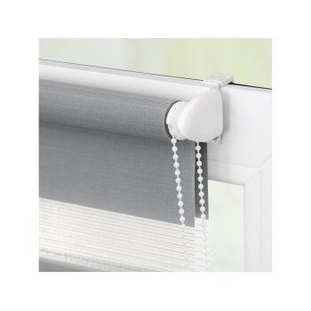 LICHTBLICK Duo Rollo Klemmfix, ohne Bohren (grau, 45 x 150 cm) - B-Ware neuwertig