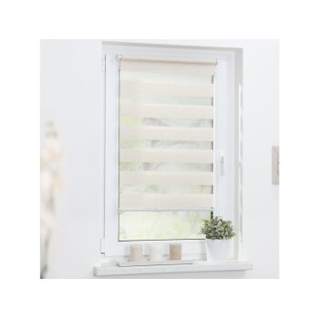 Lichtblick Duo-Rollo, Klemmfix ohne Bohren, 70 x 150 cm, natur - B-Ware neuwertig