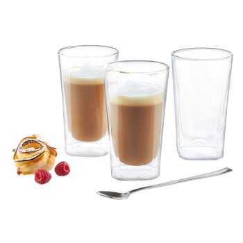 ERNESTO® Gläser Set, Cappuccino eckig 3er Set - B-Ware sehr gut