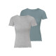 ESMARA® Damen T-Shirt, 2 Stück, in Ripp-Qualität mit Rundhalsausschnitt - B-Ware
