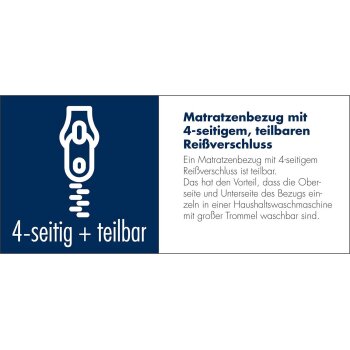 irisette® 7-Zonen Tonnentaschenfederkern-Matratze »Sylt«, H2, 100 x 200 cm - B-Ware neuwertig