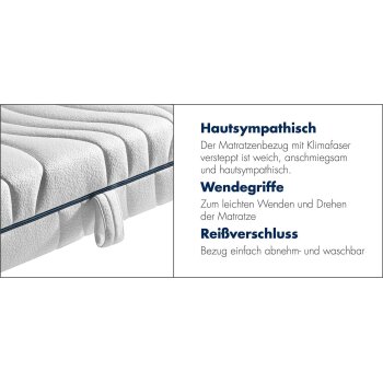 irisette® 7-Zonen Tonnentaschenfederkern-Matratze »Sylt«, H2, 100 x 200 cm - B-Ware neuwertig