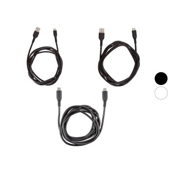 TRONIC® Lade- und Datenkabel USB A, USB C, Micro USB...