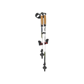 CRIVIT Nordic-Walkingstöcke, aus Carbon, verstellbar (silber / grün / schwarz) - B-Ware sehr gut