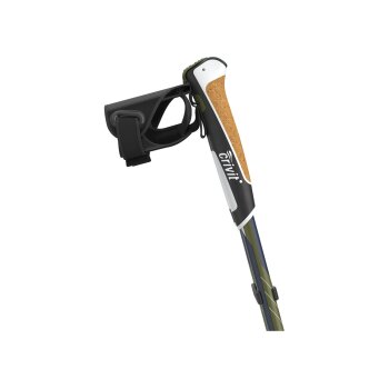 CRIVIT Nordic-Walkingstöcke, aus Carbon, verstellbar (silber / grün / schwarz) - B-Ware sehr gut