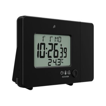 AURIOL® Funk-Projektionswecker, mit LC-Display (schwarz) - B-Ware sehr gut