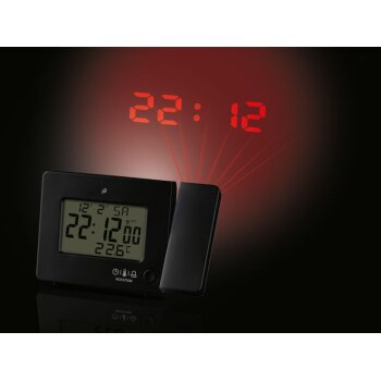AURIOL® Funk-Projektionswecker, mit LC-Display (schwarz) - B-Ware sehr gut