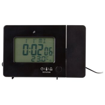 AURIOL® Funk-Projektionswecker, mit LC-Display (schwarz) - B-Ware sehr gut