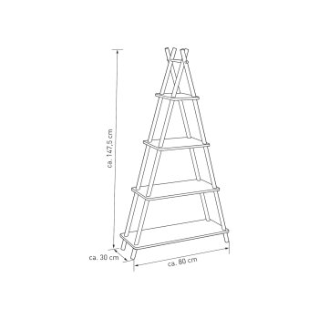 LIVARNO home Tipi Regal, aus Kiefernholz (grau) - B-Ware sehr gut