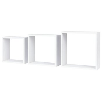 Livarno Home Regalwürfel, mit Wandhalterung, 3er-Set, weiß - B-Ware sehr gut