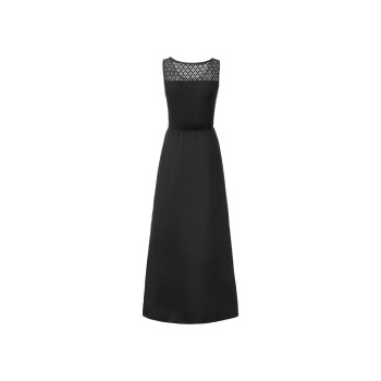ESMARA® Kleid Damen, mit Seitenschlitzen, Gummizug, schwarz, XS (32/34) - B-Ware sehr gut