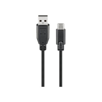 Goobay USB-C™ auf USB-A 2.0 Kabel, schwarz, 1 m -...