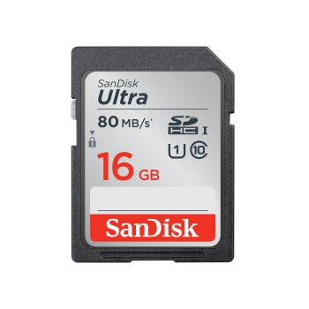 SanDisk Ultra SDHC UHS-I Speicherkarte 16 GB - B-Ware...