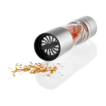 ERNESTO® Salz- und Pfeffermühle 2in1 / Chilimühle 2in1 Edelstahl (Chilimühle) - B-Ware sehr gut