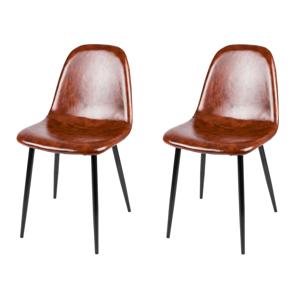 LIVARNO home Stuhl »San Diego«, braunes Kunstleder, 2 Stück - B-Ware sehr  gut, 46,99 €