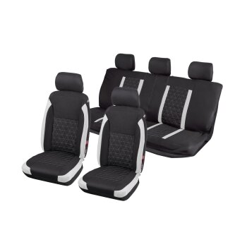 ULTIMATE SPEED® Autositzbezug, Sport, 14-teilig (grau/schwarz) - B-Ware sehr gut
