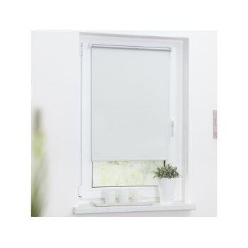 Lichtblick Klemmfix Thermo-Rollo, blickdicht, wärmeisolierend, Montage ohne Bohren, 90 x 220 cm, weiß - B-Ware neuwertig