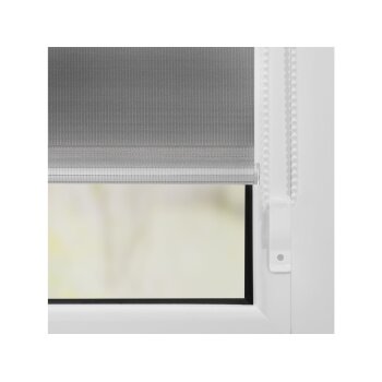 Lichtblick Duo Rollo, Klemmfix ohne Bohren, 95 x 150 cm, grau - B-Ware neuwertig