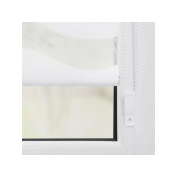 Lichtblick Duo Rollo Welle Klemmfix, ohne Bohren, 80 x 150 cm, weiß - B-Ware neuwertig