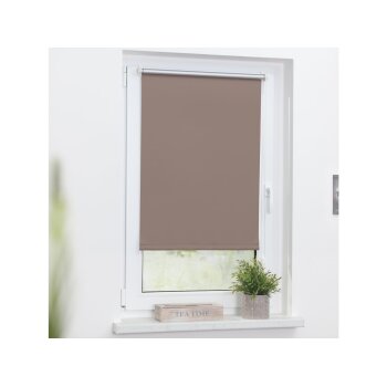 Lichtblick Klemmfix Thermo-Rollo, blickdicht, wärmeisolierend, Montage ohne Bohren, 70 x 150 cm, taupe - B-Ware neuwertig