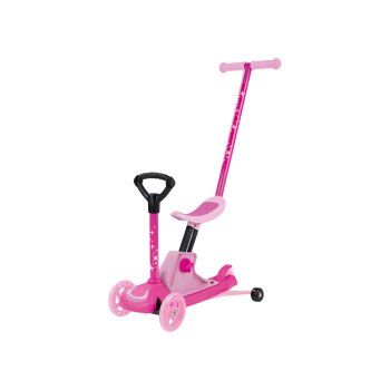 Playtive 4-in-1 Kleinkinder Scooter, mit höhenverstellbarem Sattel (pink) - B-Ware sehr gut