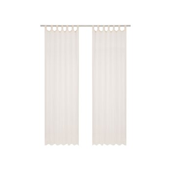 LIVARNO home Vorhangschal, in Leinenoptik, 135 x 265 cm, 2er-Set (Weiß) - B-Ware sehr gut