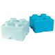 LEGO 4118 Aufbewahrungsbox stapelbar, 2x4 Noppen (hellblau/dunkelblau) - B-Ware sehr gut