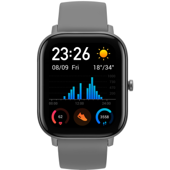 Amazfit GTS Smartwatch - mit Herzfrequenz-Messung, grau -...