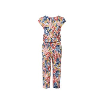 esmara Damen Leinen-Jumpsuit, 3/4 Länge, mit Schlitz und Knopf im Nacken - B-Ware