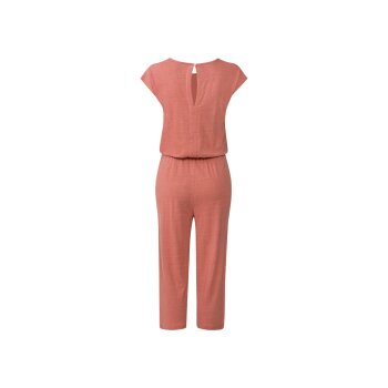 esmara Damen Leinen-Jumpsuit, 3/4 Länge, mit Schlitz und Knopf im Nacken - B-Ware