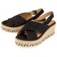 Refresh Damen Wedges mit Dornschnallenverschluss (Schwarz, 40) - B-Ware sehr gut