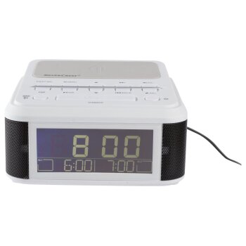 SILVERCREST® Bluetooth-Radiowecker SURQ 4 A1, mit Qi Ladung, weiß - B-Ware sehr gut