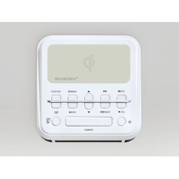 SILVERCREST® Bluetooth-Radiowecker SURQ 4 A1, mit Qi Ladung, weiß - B-Ware sehr gut