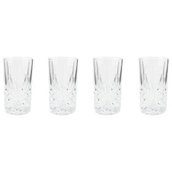 ERNESTO® Longdrink-Glas / Gin- Whiskey-Wasser Glas, 4 Stück, spülmaschinengeeignet - B-Ware
