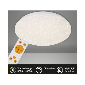 Briloner CCT LED Deckenleuchte Sternenhimmel, mit Nachtlichtfunktion, Ø 38 cm - B-Ware neuwertig