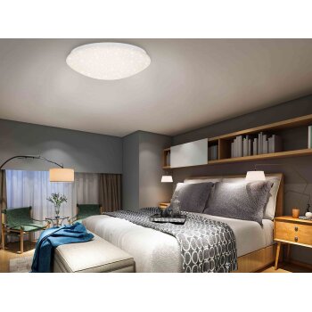 Briloner CCT LED Deckenleuchte Sternenhimmel, mit Nachtlichtfunktion, Ø 38 cm - B-Ware neuwertig
