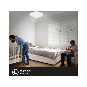 Briloner CCT LED Deckenleuchte Sternenhimmel, mit Nachtlichtfunktion, Ø 38 cm - B-Ware neuwertig