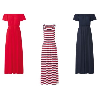 esmara Damen Maxikleid mit Gummizug in der Taille - B-Ware