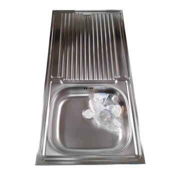 respekta Auflagenspüle, 100 x 50 cm, Edelstahl -...