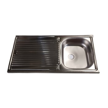 respekta Auflagenspüle, 100 x 50 cm, Edelstahl -...