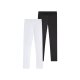 pepperts Kinder Mädchen Leggings, 2 Stück, mit bequemem Gummizugbund (schwarz/weiß, 158/164) - B-Ware sehr gut