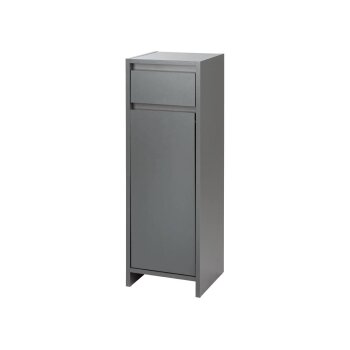 LIVARNO home Bad-Seitenschrank Oslo, mit Wäschekorb, anthrazit - B-Ware Transportschaden