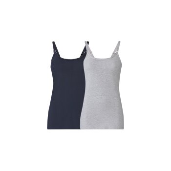 esmara Damen Still-Tops, 2 Stück, mit hohem Baumwollanteil - B-Ware