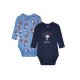 Baby Jungen Bodies, 2 Stück, mit Bio-Baumwolle (gemustert/blau/navy, 50/56) - B-Ware sehr gut