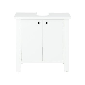 LIVARNO home Waschbeckenunterschrank »Stockholm« Landhaus, weiß - B-Ware Transportschaden