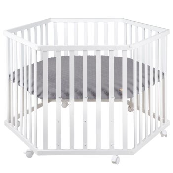 roba Laufgitter mit Einlage, 6-eckig, weiß - B-Ware...