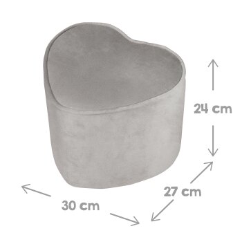roba Kinderhocker in Herzform Lil Sofa, grau - B-Ware sehr gut